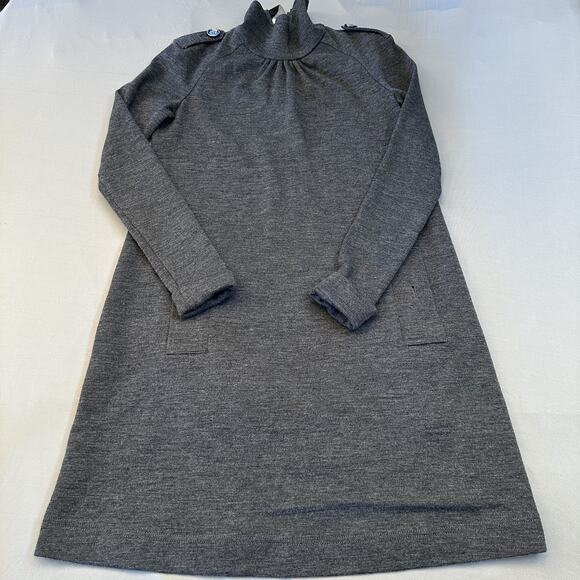 Burberry Dresses & Skirts - Burberry Brit Dress Womens Small Sz 2 Wool High Neck Novacheck Pockets